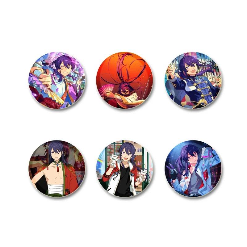 32/44/58MM Tinplate Brooch Ensemble Stars SOUMA KANZAKI Round Pins Cute Cartoon Badge for Backpacks Clothing Accesoory Jewelry