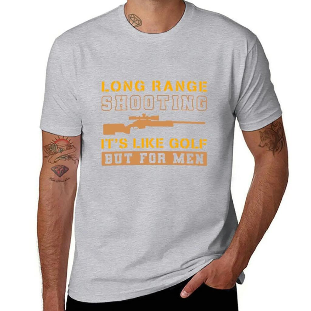 Long Range Shooting Its Like Golf But For Unisex Tshirt Cotton Graphic Tees Oversized T Shirt Unisexs Designer Clothes