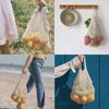 Портативные многоразовые пакеты для продуктов, сумка для фруктов и овощей, моющаяся хлопковая сетка, органический органайзер, сумка-тоут с короткой ручкой