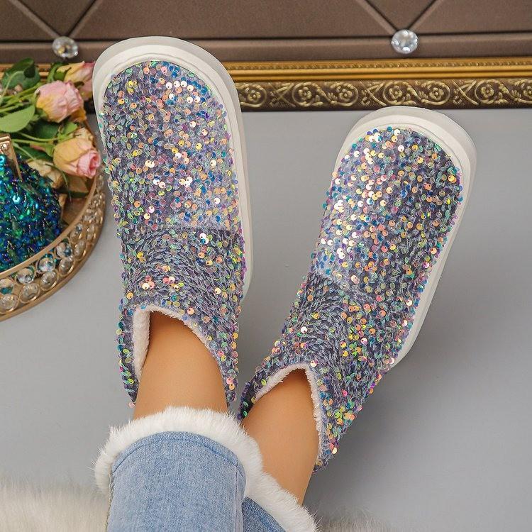 Женские зимние ретро хлопковые ботинки Зимние новые домашние удобные ботильоны Плюшевые Нескользящие Модные женские туфли De Mujer