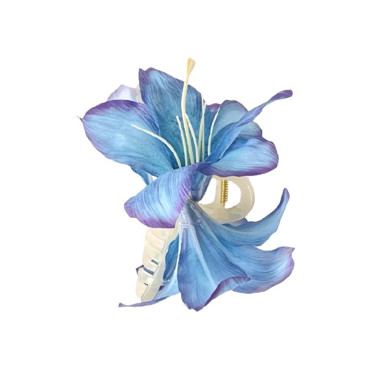 Привлекательная заколка-краб для волос в виде цветка, элегантные цветочные аксессуары для волос для женщин с реалистичным дизайном, стильное украшение для волос