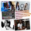 Black F998 Sound Card BM800 Microphone Tripod Kit Podcast Streaming 7 Modes Voice Changer Live Sound Effects for PC Smartphone