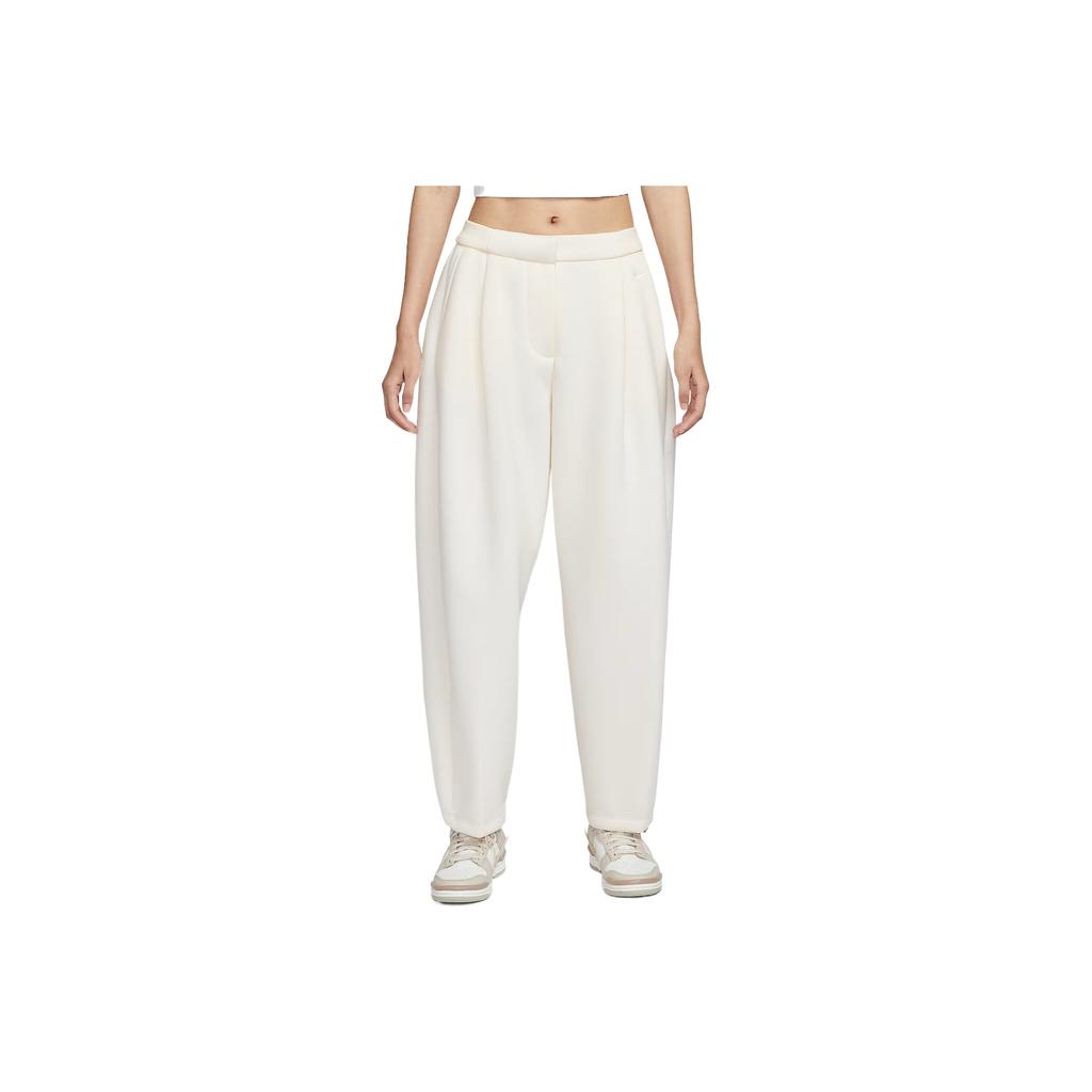 Nike Спортивная одежда Swoosh Однотонные Свободные Теплые Повседневные Брюки Женские низы HV1965-110