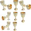 Chalice Goblet Royal Wine Cups of King Renaissance Medieval Goblet Gifts for Communion Cups, Christmas Pack of 12 Cups