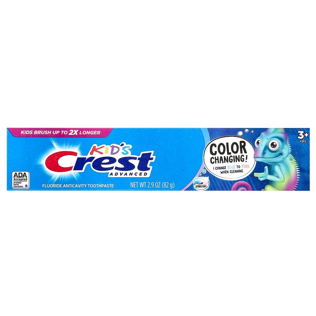 Crest Advanced Children's, зубная паста с фтором для профилактики кариеса, для детей от 3 лет, со вкусом жевательной резинки, 82 г (2,9 унции)
