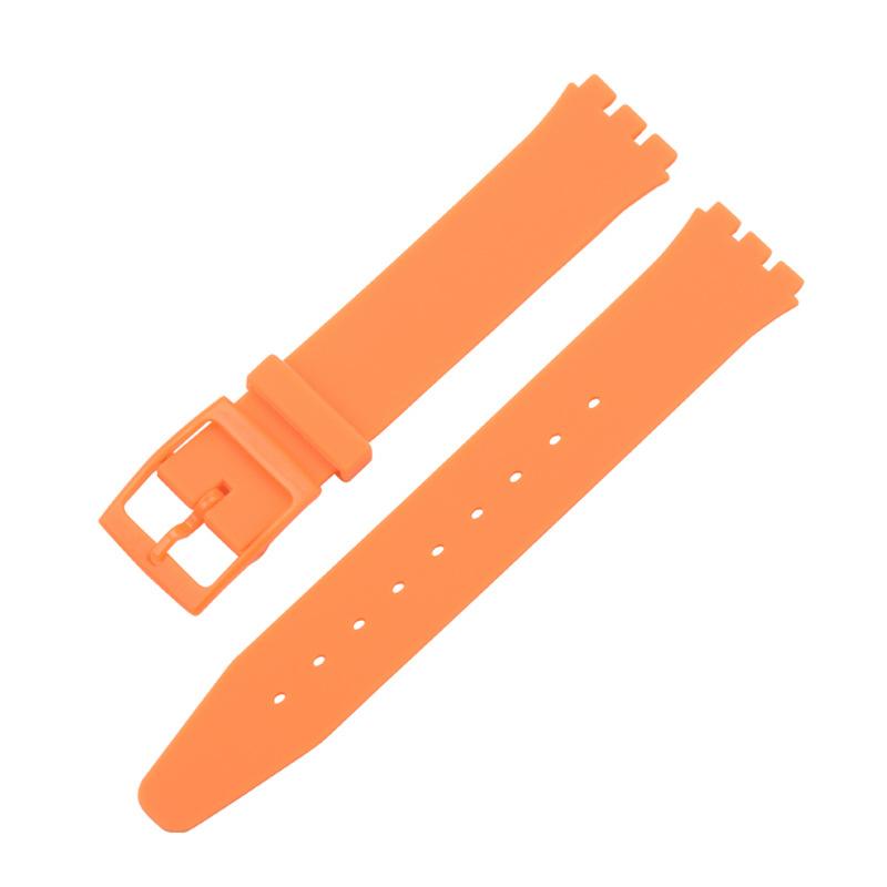 16mm 17mm 19mm 20mm Rubber Watch Strap for Swatch Colorful Sports Band Replacement Wrist Bands Soft Waterproof Silicone Bracelet
