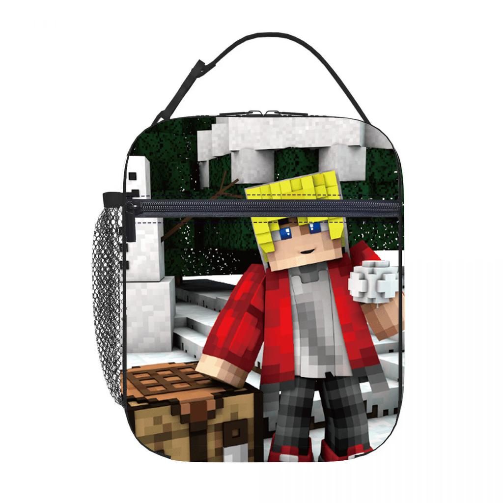 My World Elementary School School Meal Bag Children'S Handheld Satchel Insulation Box Wild Camping Storage Bag