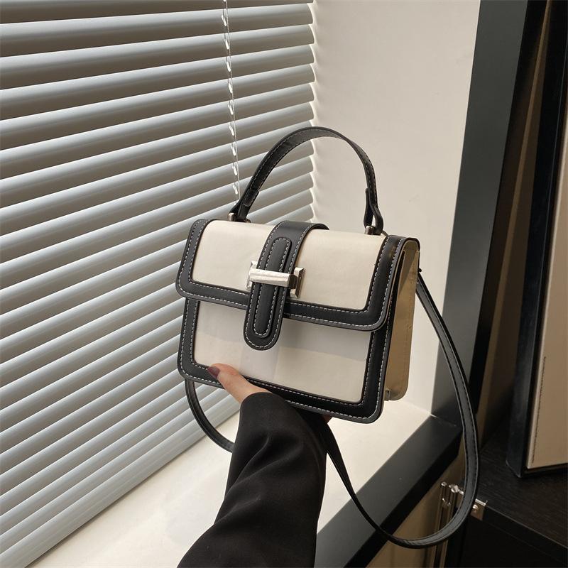 Korean Style Fashion Color-blocking Spring New Style Simple and Fashionable Crossbody One-shoulder Handbag Small Bag for Women