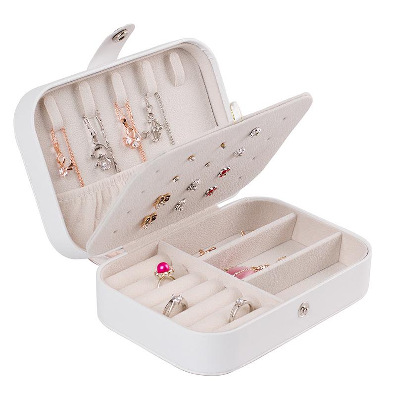 Portable S/M/L Size Jewelry Box Multi-Functional PU Jewelry Case for Rings Earrings Necklaces Accessories Travel Jewelry Box