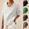 Женская рубашка однотонная с капюшоном и коротким рукавом, пуловер, топы однотонные, свободные