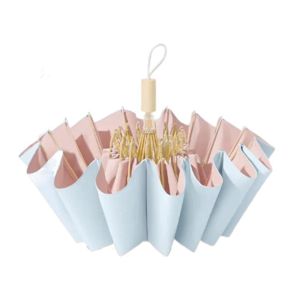 Ветрозащитный зонт с 16 спицами, защита от солнца, цветной гель, двойного назначения, большой, с имитацией деревянной ручки, складной, женский