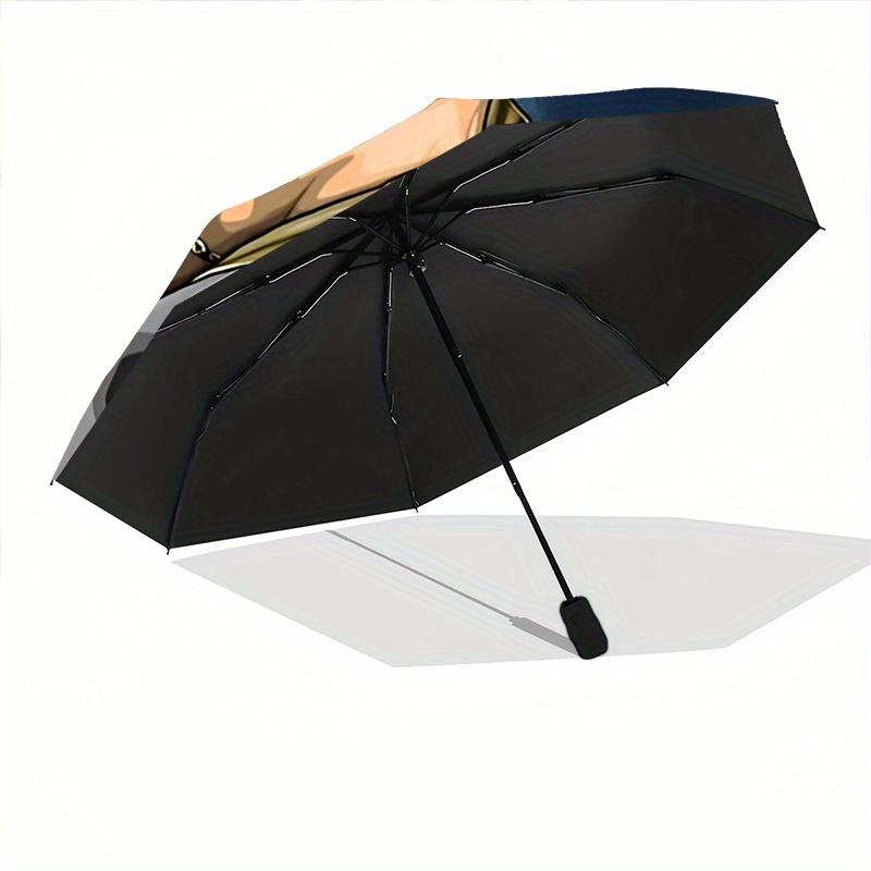 1pc Scarface Automatic Open/close, Portable Folding Umbrella for Women & Men,Compact Parasol, Outdoor Accessory,, Durable Frame yy250809169