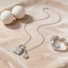 925 Silver Necklace with Delicate Cubic Zirconia Studded Charm Fashion for Women