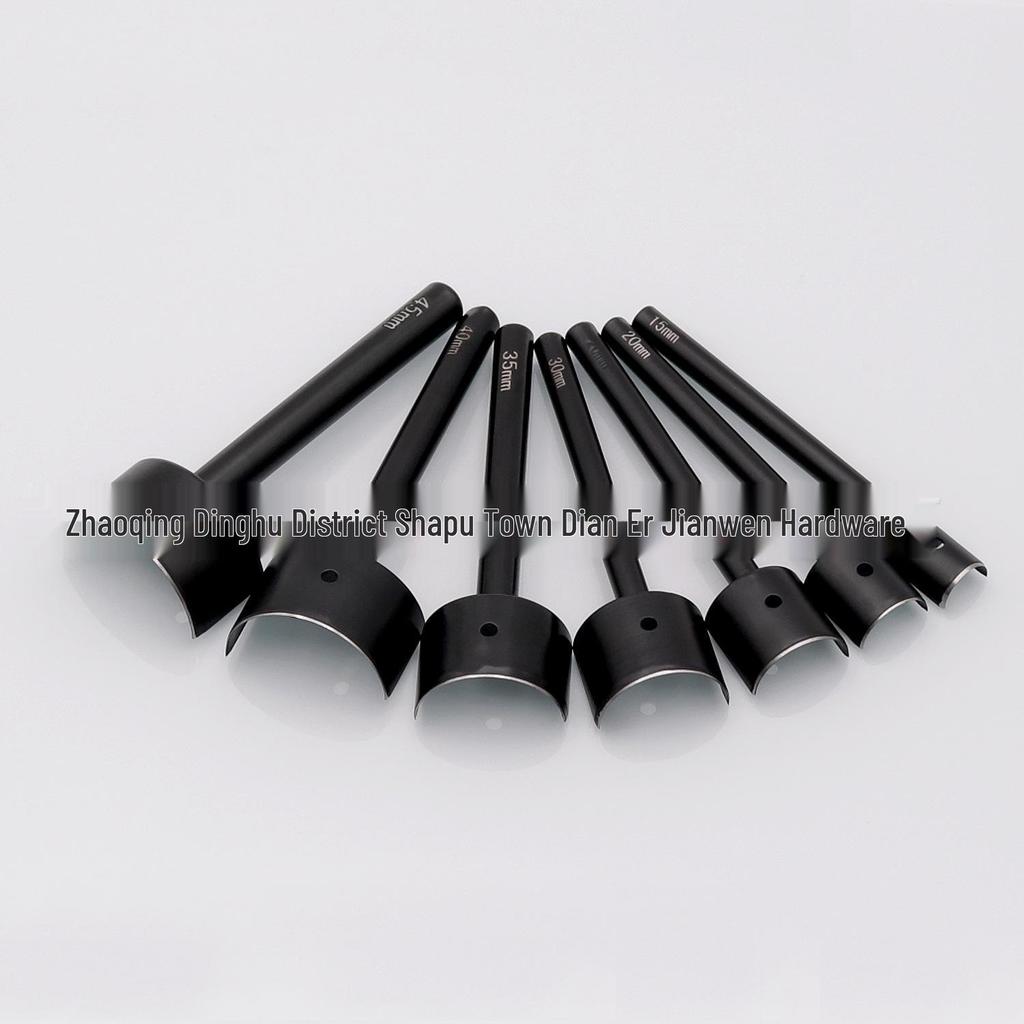 Инструменты для ручного шитья кожи своими руками: Черный набор пробойников-полукругов (мелких)