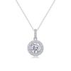 S925 Silver Necklace 2 Carat Moissanite Pendant Fashion Collarbone Chain