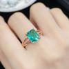 BELLA BOX New Fashion Temperament Rectangle Shape Green Ring For Women Charm Wedding Engagement Fine Delicate Jewelry New Trendy