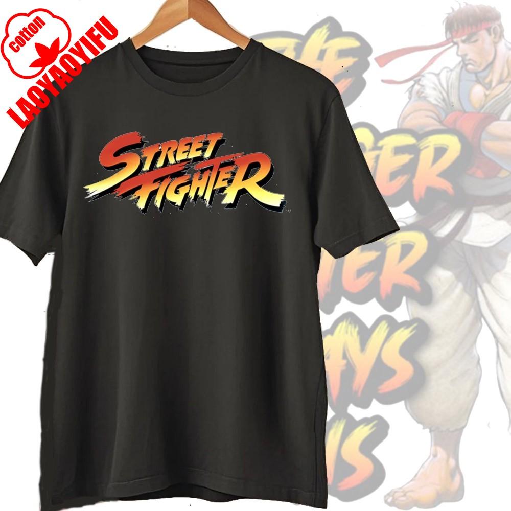 Street Fighter Chun-Li Ryu Принтованные Y2K Новые Парные Хлопковые Футболки Мужские Женские Уличная Одежда Повседневный Харадзюку Ретро Унисекс Футболка Топ