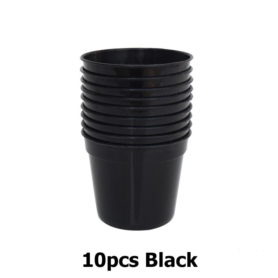 10pcs 7x7cm Mini Circular Succulent Plant Seedling Pot Indoor Tabletop Mini Flower Pot Round Plant Cultivation Plastic Pot