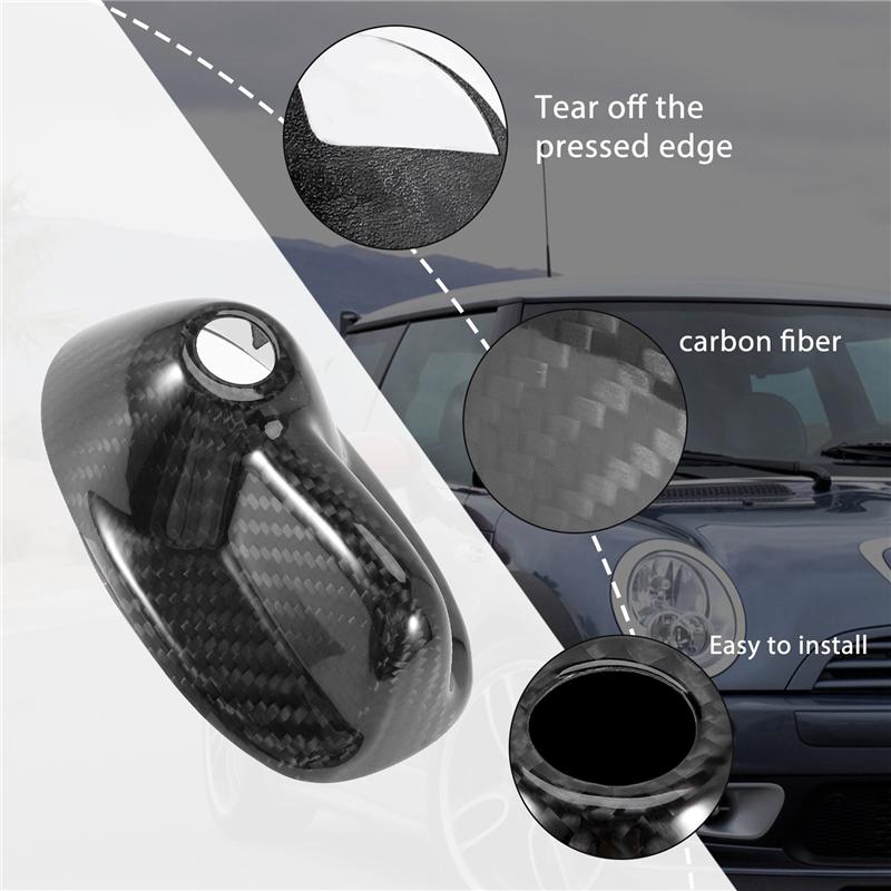 Декаль Антенна Акулий Плавник на Крышу Автомобиля из Углеродного Волокна Декоративная Крышка для Mini Cooper Clubman R55 R56-A99D