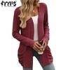 Women's Fashion Casual Solid Color Print Autumn Winter Long Sleeve Jackets & Coats