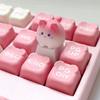 Durable 3D Animal Keycap Handmade Pink Animals Mechanical Keyboard Caps DIY Keyboard Accessories Keyboard Keycaps Keycaps 87