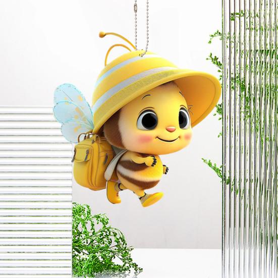 Декоративная подвеска в виде пчелы, акриловое подвесное украшение, очаровательный внешний вид, яркий цвет, легкая подвеска в виде рождественской елки
