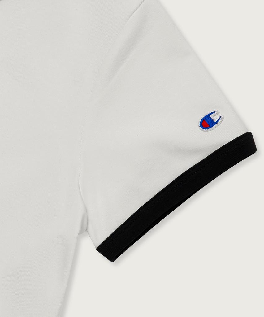 CHAMPION Women'S Coney Island Crop Ringer T-Shirt White