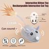 Электрическая мышь, игрушка для кошек, USB-перезаряжаемая интерактивная игрушка для котят с перьевым хвостом, автоматическая