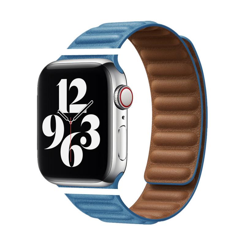 Apple Watch Fine Woven Twill Leather Magnetic Band for Series 5-9 & SE