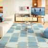 Minimalist Living Room Decoration Carpets Light Luxury Rugs for Bedroom Fluffy Soft Blue Lounge Rug Home Thick Plaid Floor Mat