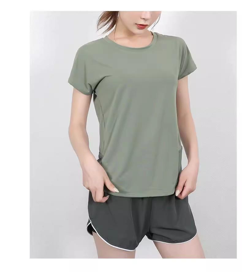Женская быстросохнущая футболка для йоги с открытой спиной - Дышащая, свободного кроя, с короткими рукавами, летняя одежда для активного отдыха