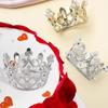 10/1Pcs Mini Crown Cake Decoration Princess Topper Pearl Tiara Children Hair Ornaments for Wedding Birthday Party Cake Decor