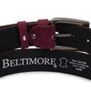 Мужской кожаный замшевый ремень из натуральной кожи бордовый Beltimore W45 : Цвета - красный, Размер ремней - 85-100 см