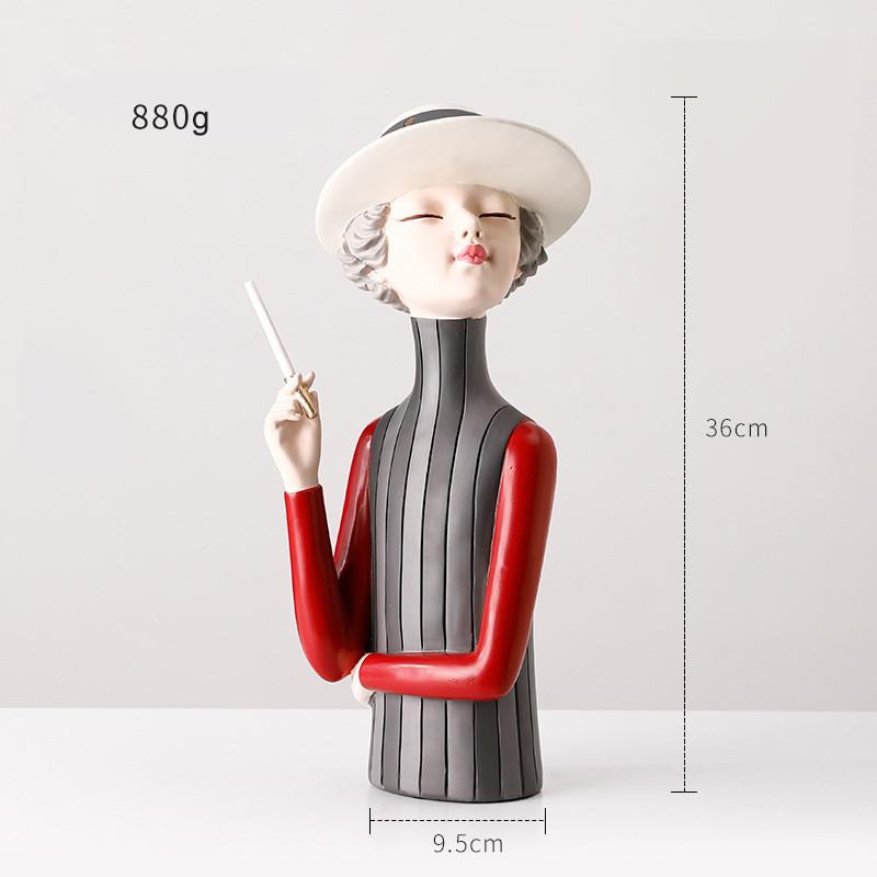 Современная великолепная статуя из смолы для девочек, подарок, аксессуары для феи, модный стиль, скульптурные украшения, украшение для дома, настольные фигурки