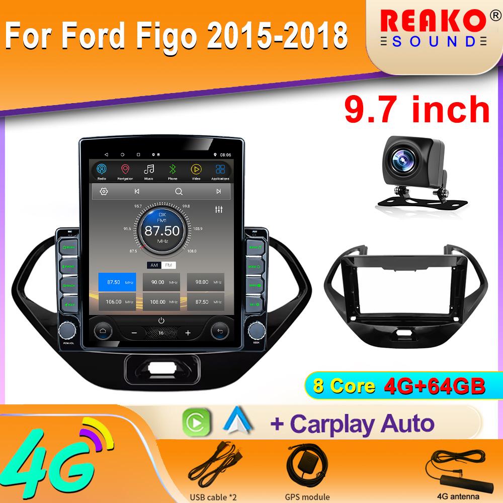 9,7-дюймовый вертикальный экран Tesla автомобильное радио для FORD FIGO ASPIR KA 2015-2020 GPS навигация мультимедийный видеоплеер Carplay 2din