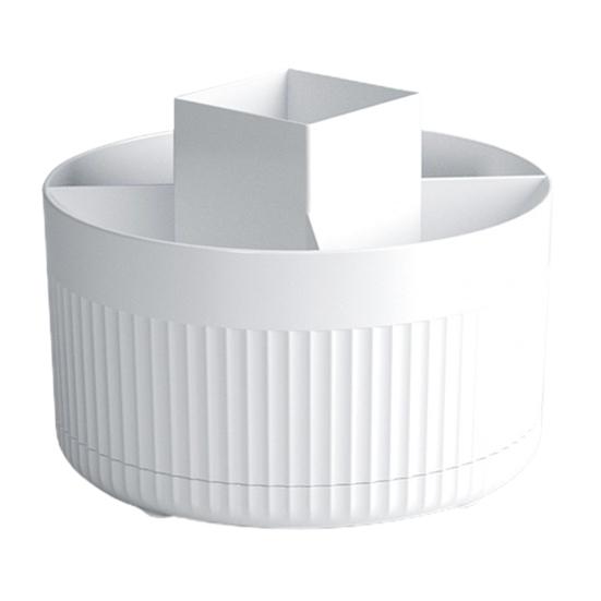 Ящик для хранения косметики на столешнице, поворотный стол на 360 градусов, большая вместимость, 5 отделений, многофункциональная кисточка для макияжа, органайзер для губной помады, держатель-контейнер