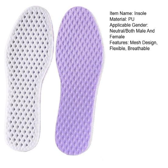 Summer Mesh Insoles Shock Absorption Breathable Shoe Inserts Flexible Cool Running Shoe Insoles for Men Women Sports Travel Work