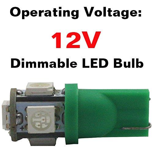 30 шт. зеленый T10 W5W 5050 5 SMD светодиодный свет 12 В для салона автомобиля, для карты, купольной лампы, багажника, приборной панели, стояночных огней