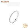 Tancise Classic 925 Sterling Silver Zircon Ring Ladies Jewelry Wedding Promise Party Gift