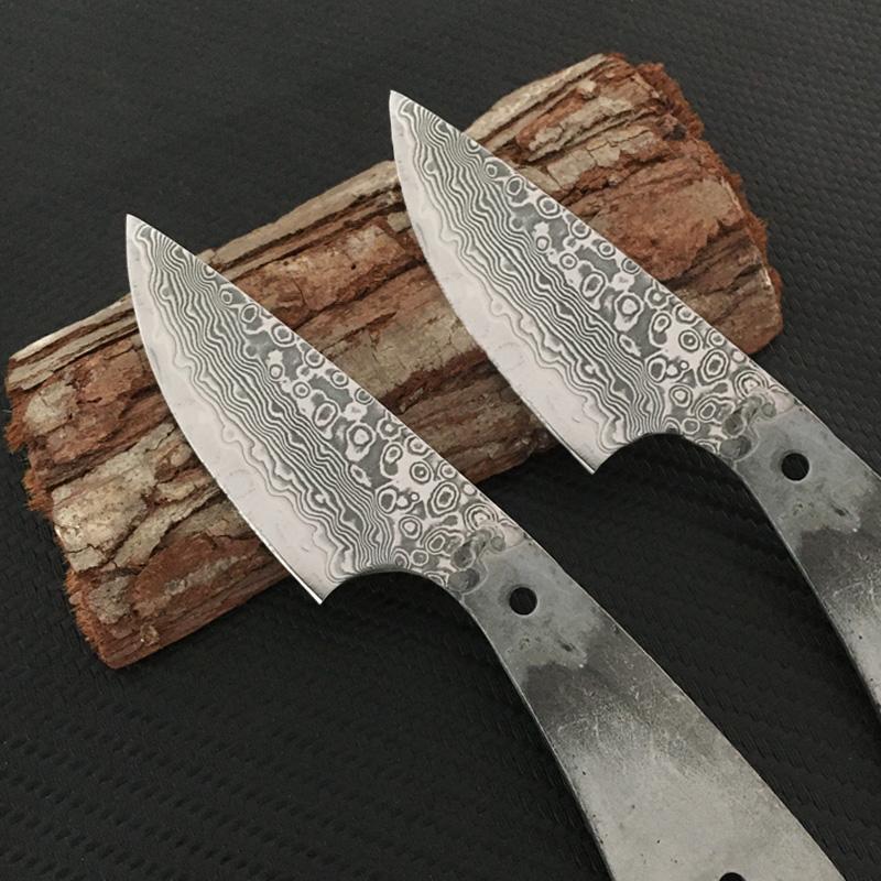 Дропшип DIY Полуфабрикат Лезвия Ножа 55-58HRC Высокая Твердость Дамасская Сталь Нож с Фиксированным Лезвием