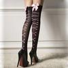Bow Decor Thigh High Stockings Mesh Thin Over The Knee Socks Cosplay Soft Sexy Women Stockings Hosiery