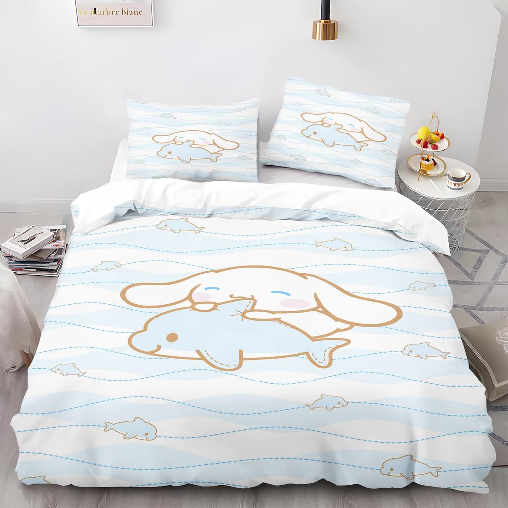 Мультяшный пододеяльник Cinnamoroll Набор наволочек для дома Взрослая спальня Детское одеяло Постельное белье