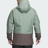 Adidas Color Block Spliced Outdoor Three-In-One Sports Jacket Men Jackets Silver Gray Green IP0735