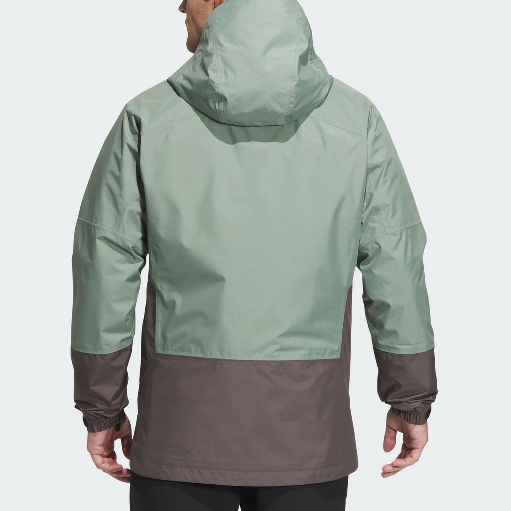 Adidas Color Block Spliced Outdoor Three-In-One Sports Jacket Men Jackets Silver Gray Green IP0735