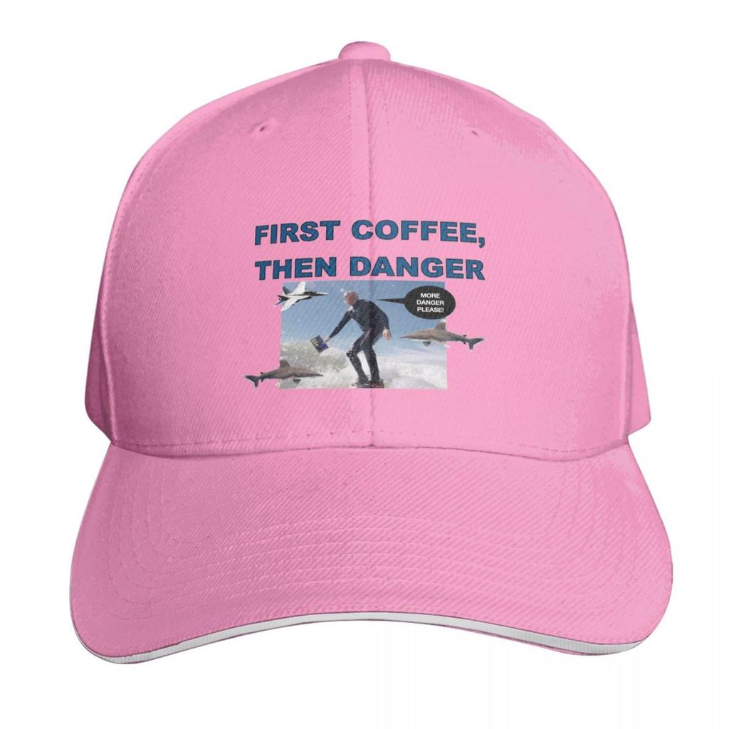 Surfing Coffee and Danger Baseball Cap Sun Cap Streetwear custom Hat luxury caps Hats Unisex Womens