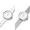 Watch Replacement Strap Set 2way White Silver Popular Brand Stylish Leather 36mm KLON INFINITY STAIR Series Men's Women's -FIRST- [36/W-FACE]