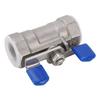 12in NPT DN15 Ball Valve 304 Stainless Steel Female Thread Pipe Fitting Valve with Butterfly