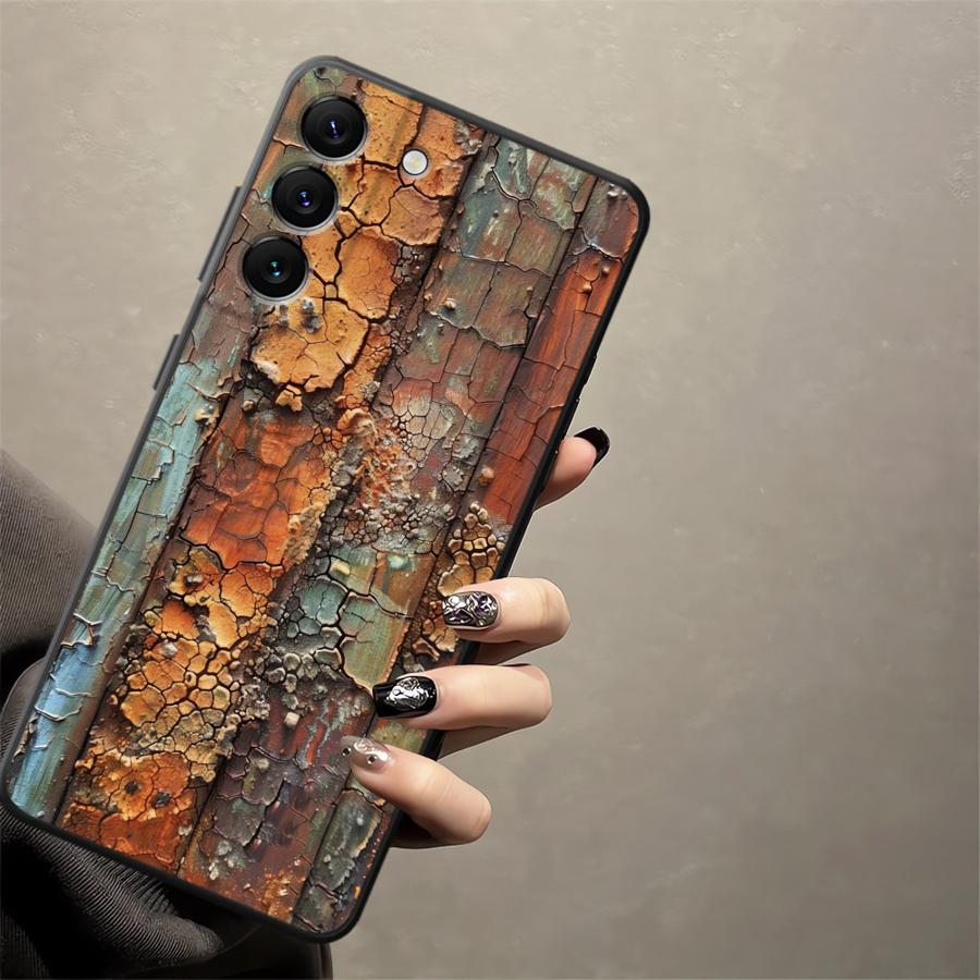 Ретро Чехол-бампер с эффектом ржавчины для Samsung Galaxy A73 A05 A52 A23 A06 A55 A53 A25 A57 A37 A12 A16 A41 A15 A70 A17 A36 A13 A51 A50