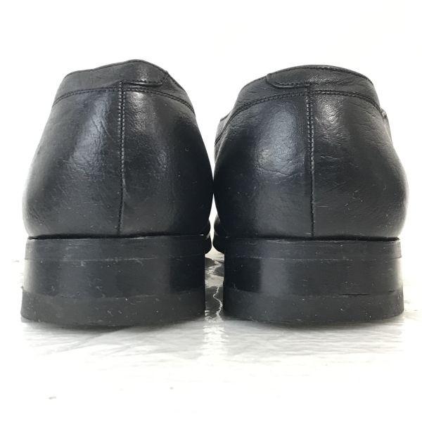 70-е - 80-е? Винтажные FLORSHEIM Войлок Коричневая Кожа Однотонный Носок 10E 27.5-28 Черные Туфли Деловые(ИСПОЛЬЗОВАЛ)