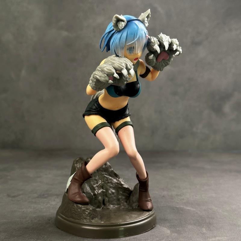 Life in a Different World from Zero: Little Gray Wolf Rem Rem Wolf Ears Standing Boxed Animation Wholesale